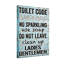 Tableau mural en toile de style carrelage vintage « Code des toilettes » pour la décoration de la salle de bain-1351322452