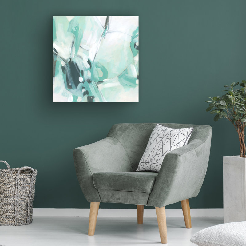 Watercolor Turquoise Réfraction II sur toile, H 14 po x l 14 po x P 2 po