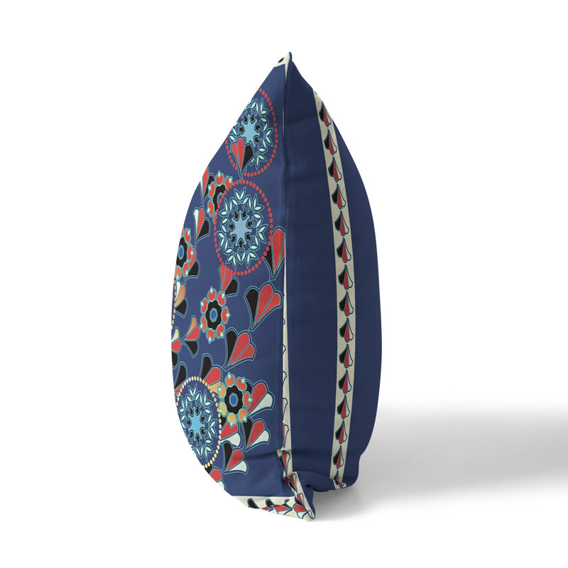 Housse et insert de coussin décoratif en polyester, 18 po x 18 po, Bleu marine