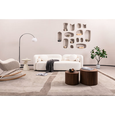 Canapé en polaire bouclé blanc Living Room