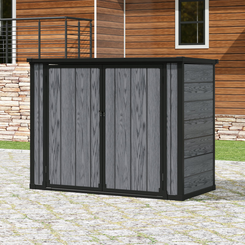 146cm W x 65cm D Garden Bin Tool Storage Shed
