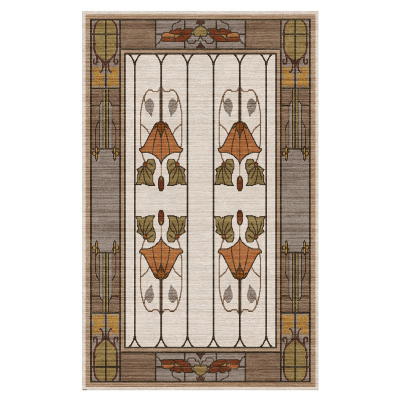 Garden Window Rug, Ivory, Rectangle 4' x 6'