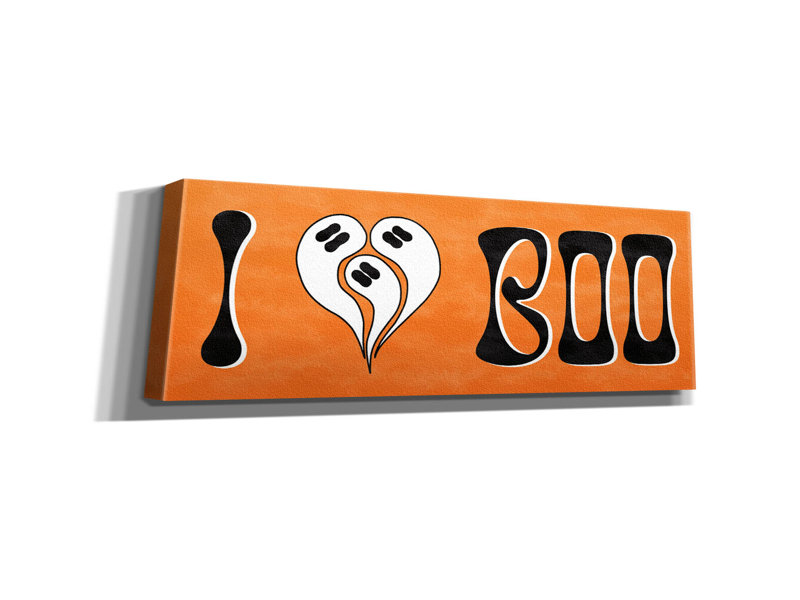 Art mural sur toile Latitude Run® «Hey Boo I» par Sarah Adams, H 12 po x l 36 po