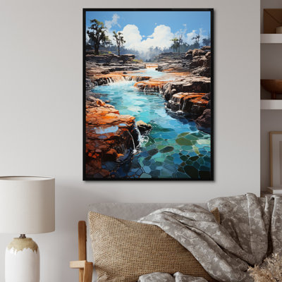Shinde Geyser Erupting Azure Patchwork I