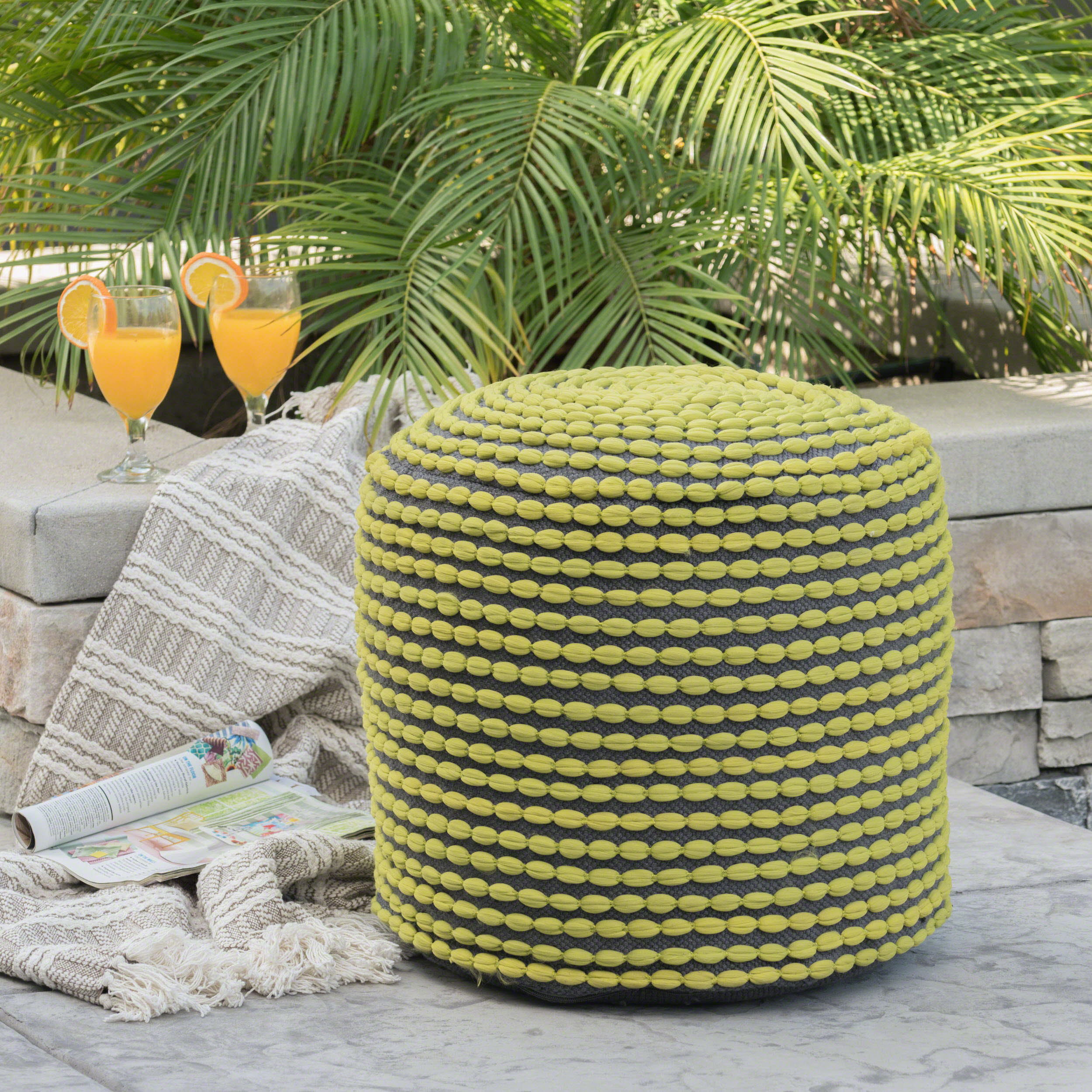 Dakota Fields Marionville Outdoor Patio Ottoman & Reviews | Wayfair