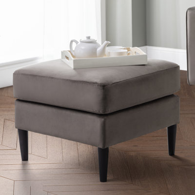 Gagarin 67cm Wide Velvet Square Solid Colour Standard Ottoman