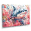 Aquarelle de requin rose gris et chasse II - grand requin, art mural-111432249-111432255