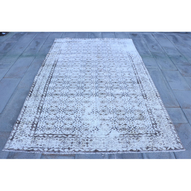 Tapis oriental rétro noué à la main pour le salon - Tapis beige antique