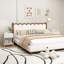 Table de chevet pour enfants avec tiroir en forme de vague, table de chevet blanche moderne, petite table de bout avec tablette de rangement ouverte pour chambre d'enfant