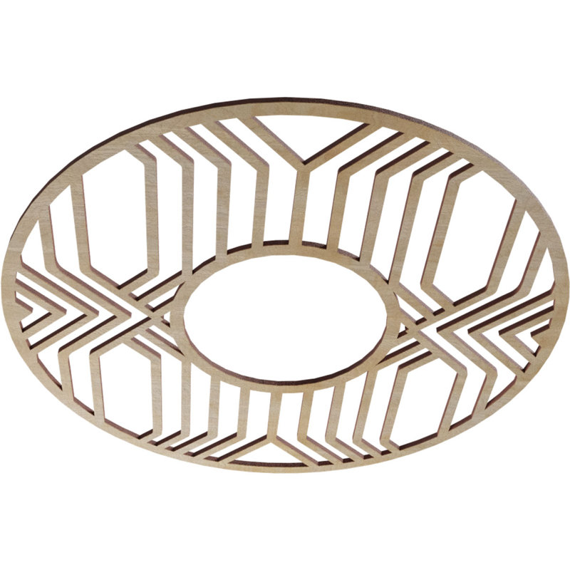 Médaillon de plafond 22 po x 22 po x P 8 po x P 3/8 po Empire, Bouleau, H 22 po x l 22 po x P 0,25 po