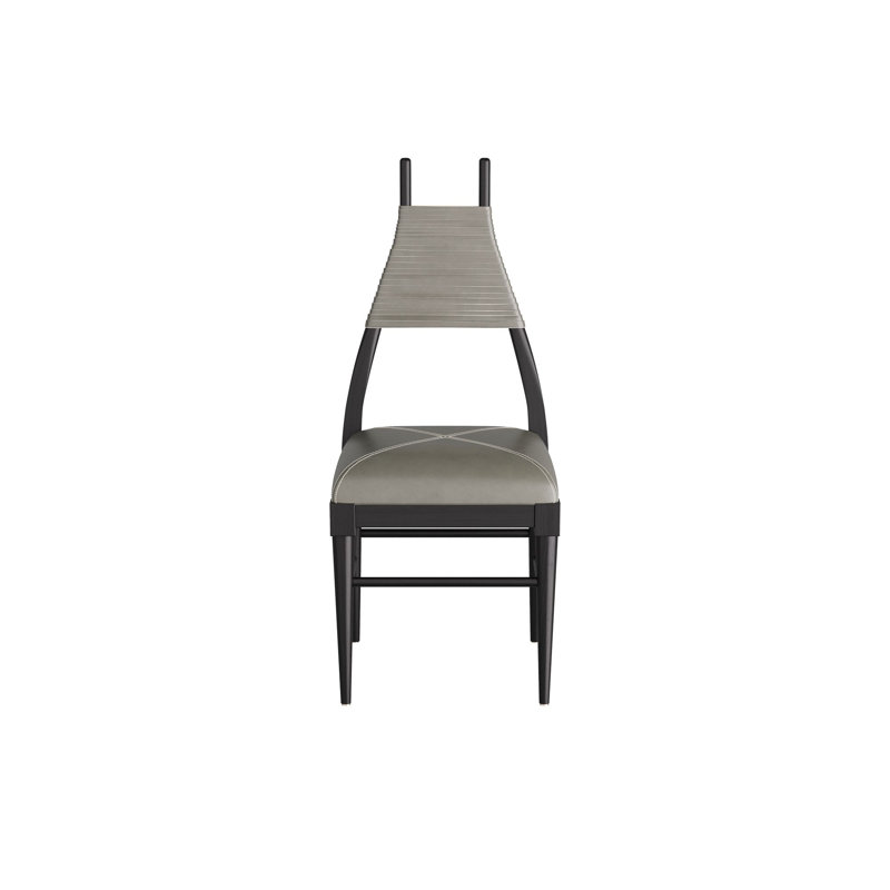 Biziki Dining Chair, Ebony, Dim Gray