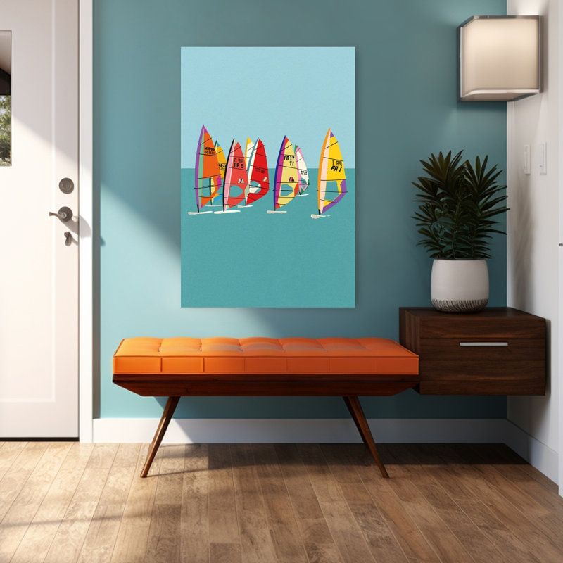 Art contemporain, art de plage, H 48 po x l 32 po