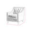 Fauteuil en polyester capitonné de 29 po de largeur Chilukki-69823074
