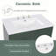 Meuble-lavabo 30 po avec lavabo style rétro, espace de rangement multifonctionnel, tablette de porte, porte à fermeture en douceur-652619718