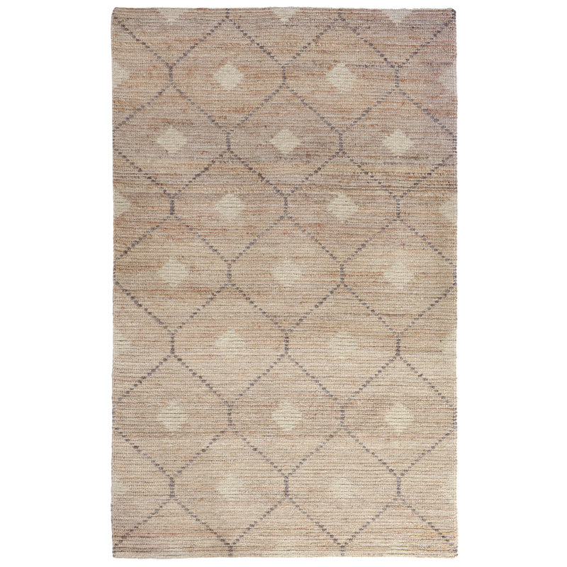 Reign Geometric Area Rug in Brown, Rectangle  2' x 3'