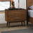 Walnut Color Panel Headboard 3pc Bedroom Set-1337568421