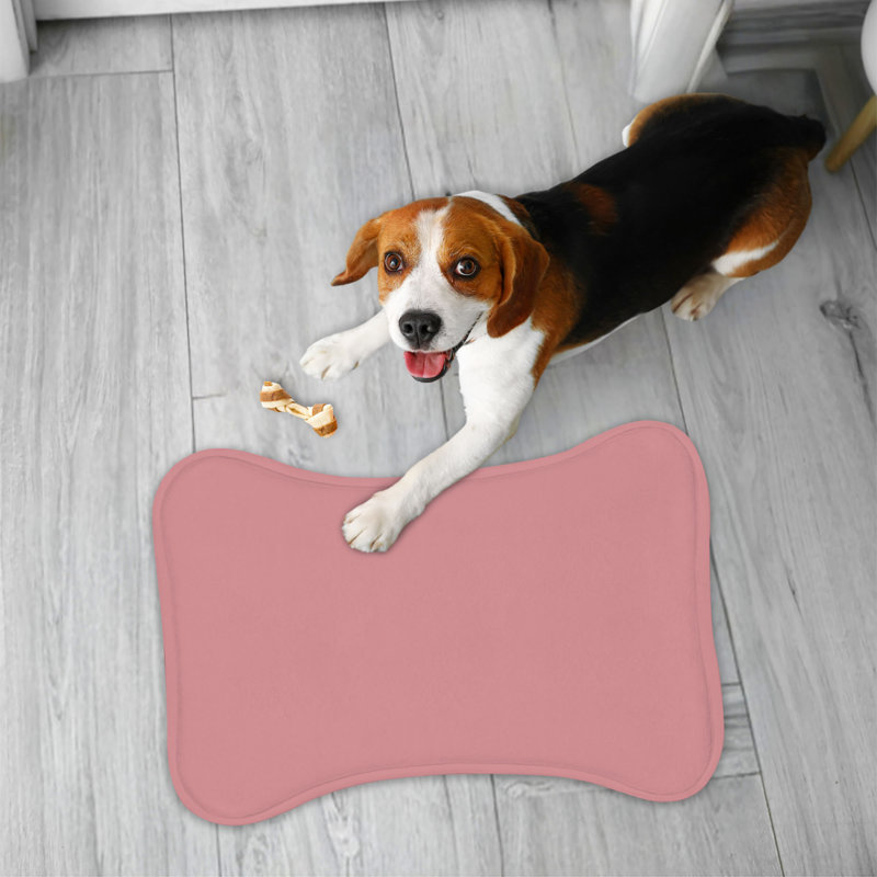 Soft Blossoms - 1 Piece Bone Shape Feeding Mat