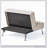 OTTOMAN CHAIR Simple and modern Solid base frame Thick Upholstered