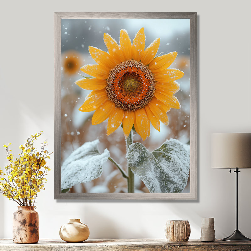 Goodfellow - impressions murales florales, H 32 po x l 24 po, Reproduction encadrée d'une seule photo, Argent argent