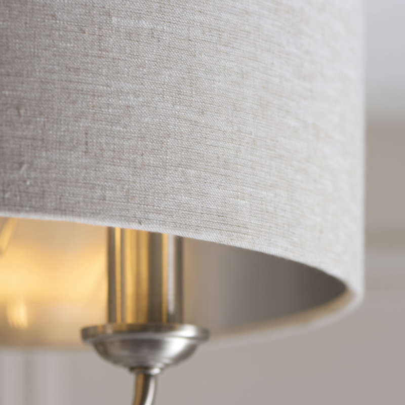 Linen Flush Mount, Brushed Chrome