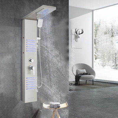 Pomme de douche à panneau 44,48 po