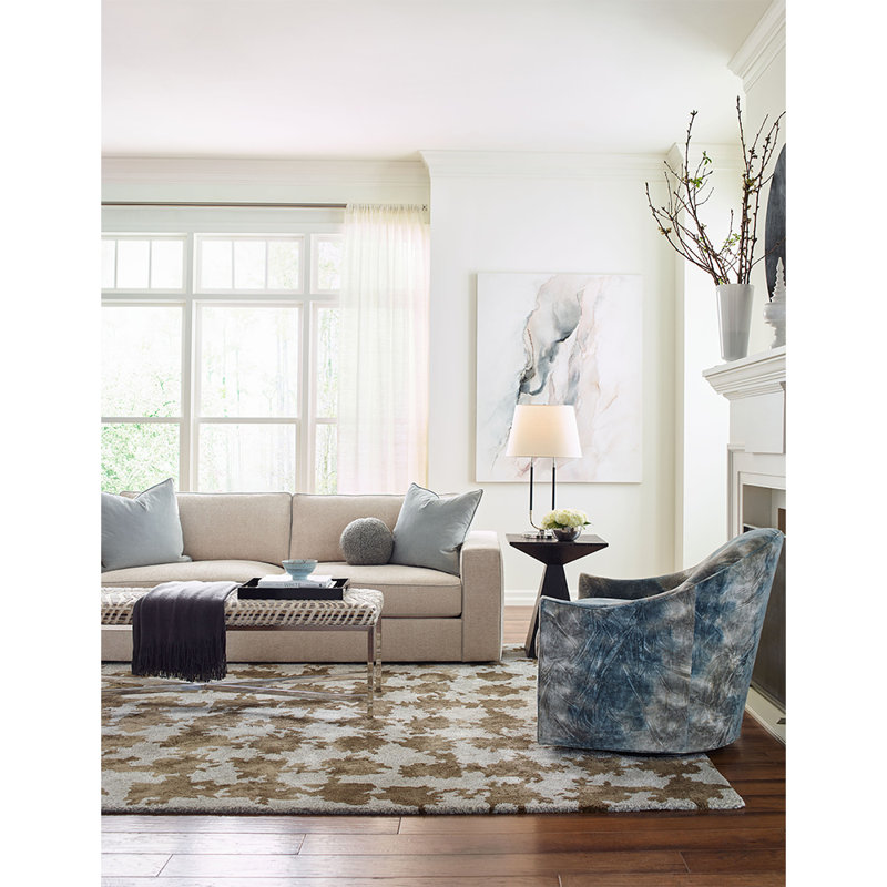 Kim Barrel Chair, Arraya Amber Polyester Blend
