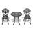 All-Weather Cast Aluminum Dining Furniture Set With Black Frame-1157211888