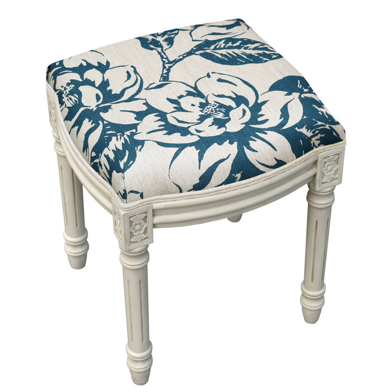 Tabouret de coiffeuse Caramel, Bleu marine