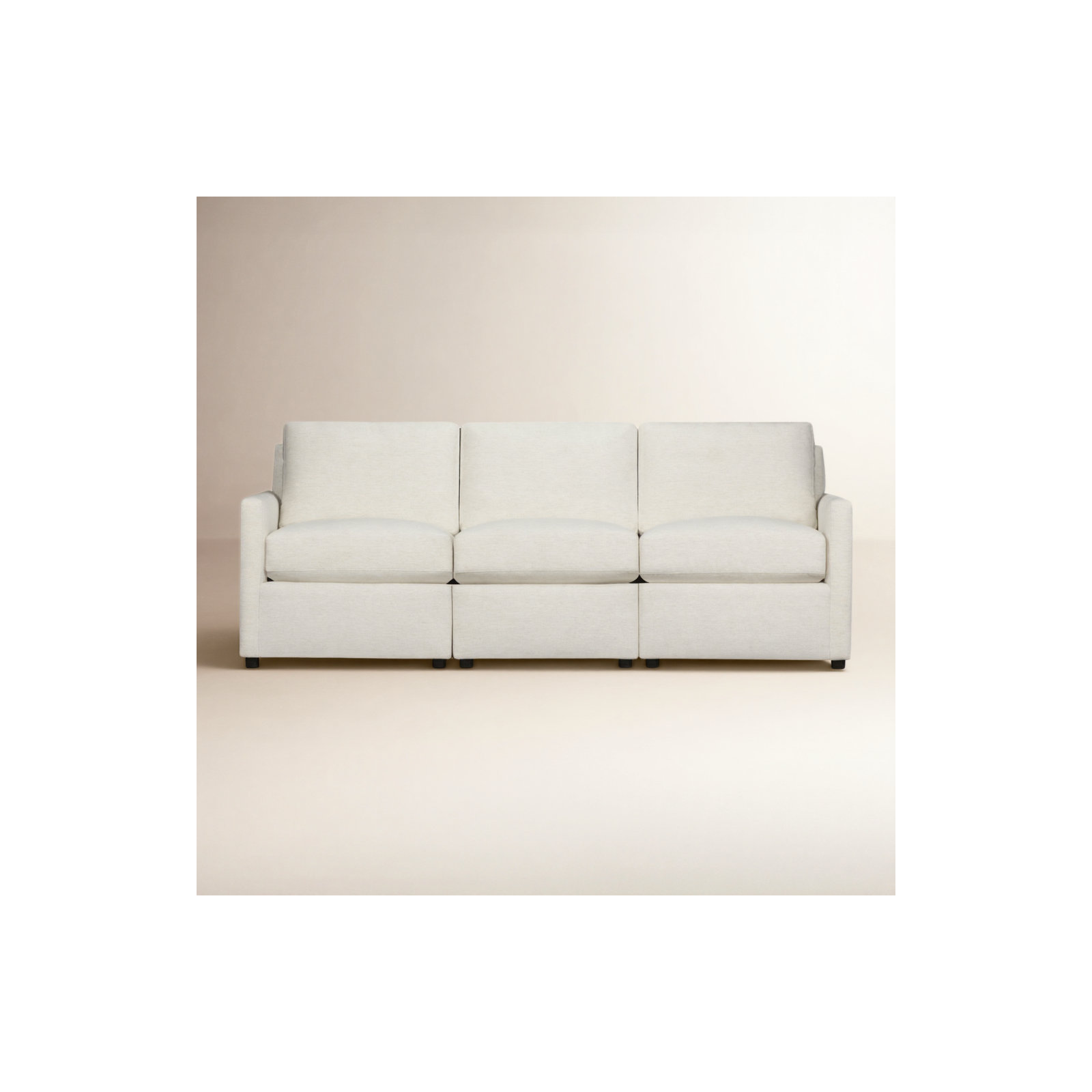 Damari 3-Piece 90" Modular Sofa, Nomad Snow Crypton® Chenille