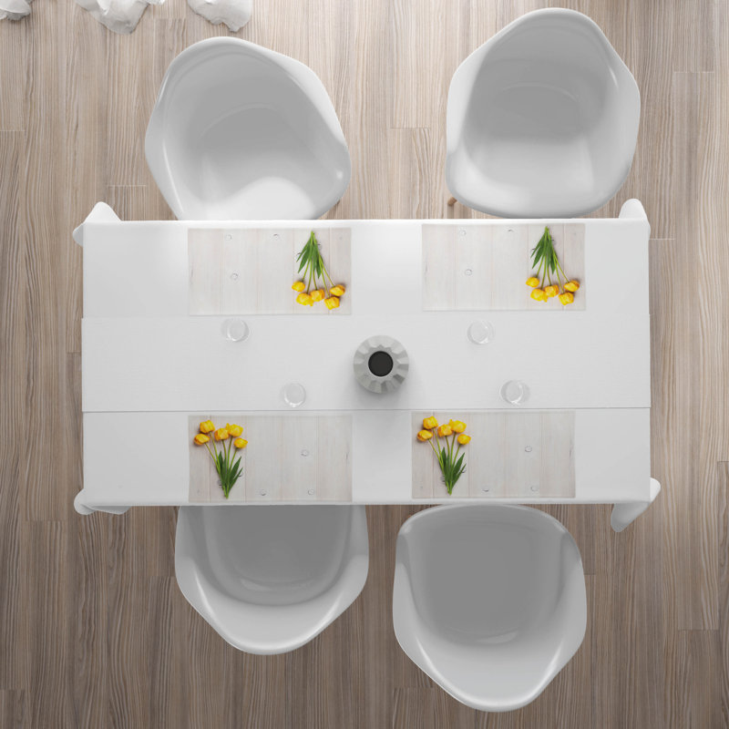 Polyester Floral Rectangle Placemat
