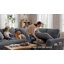 Canapé-lit modulaire en L en velours côtelé de 83 po avec lit escamotable George-1850048841