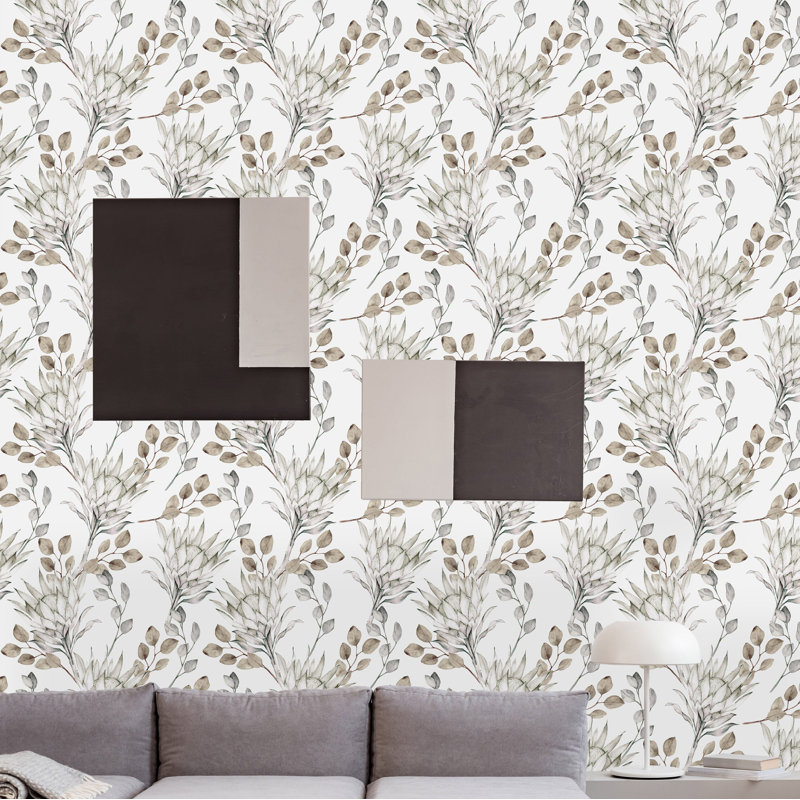 Rouleau de papier peint punxsutawney Protea, L 16,67 po x l 25 po