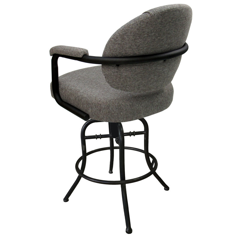 Tabouret pivotant tabyana, Noir, Tabouret de comptoir (siège d'une hauteur de 26 p