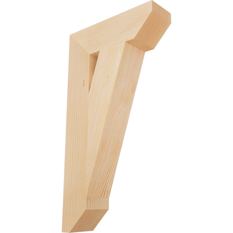 Support traditionnel en bois rustique à lattes, Sapin de Douglas, H 26 po x l 3,5 po x P 14 po