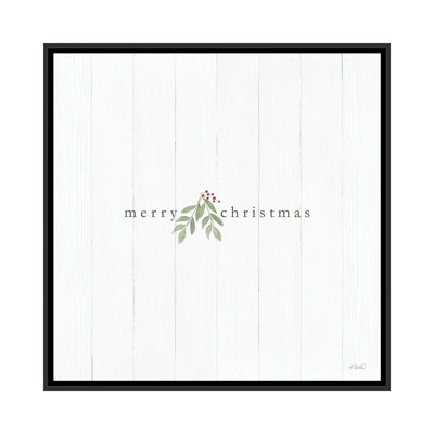 «Merry Christmas», reproduction d'art sur toile encadrée