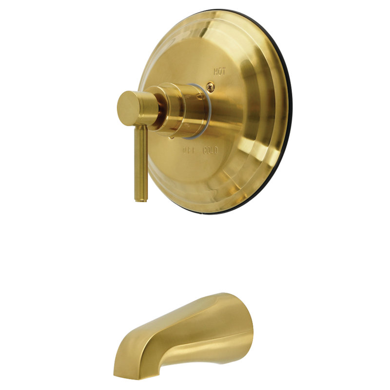 Kingston Brass Concord Single-Handle Pressure Balanced Tub Faucet, Brushed Brass