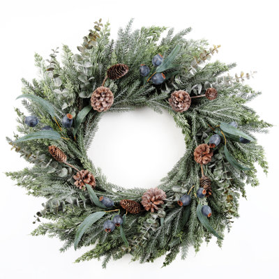 MIXED EUCALYPTUS AND CEDAR PINE WREATH