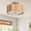 Plafonnier semi-encastré en tissu 3 lumières Tekamah-2128116799