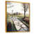 Toile avec cadre flottant or