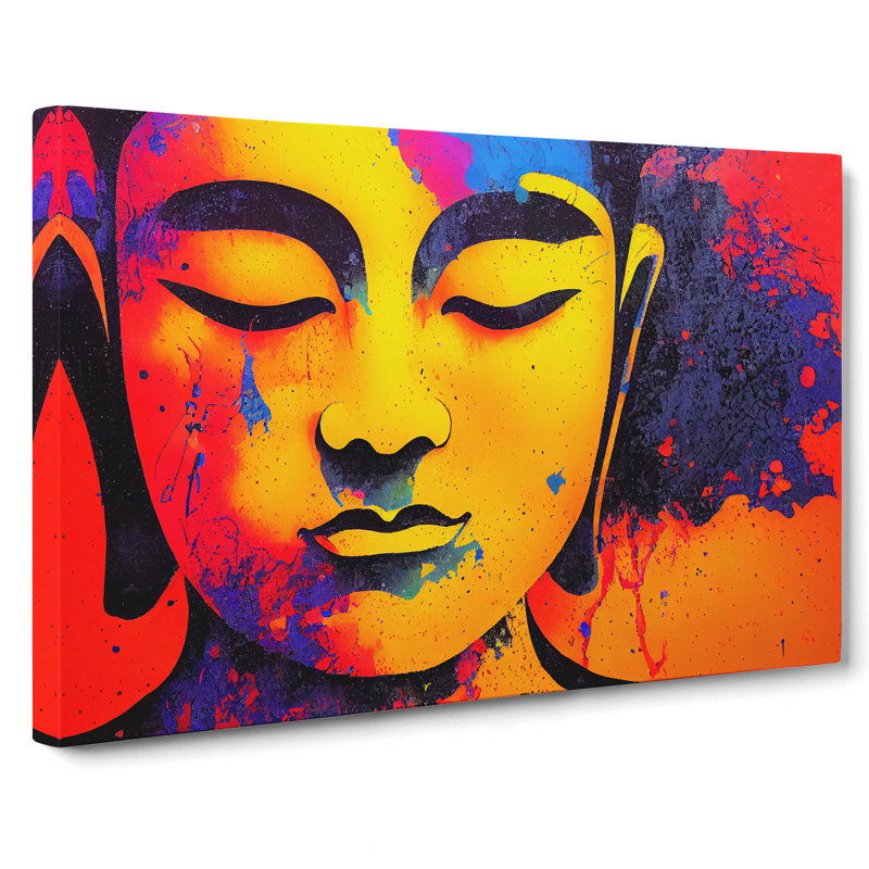 Colourful Buddha Vol.1 Abstract - Wrapped Canvas, 35cm H x 50cm W x 3cm D