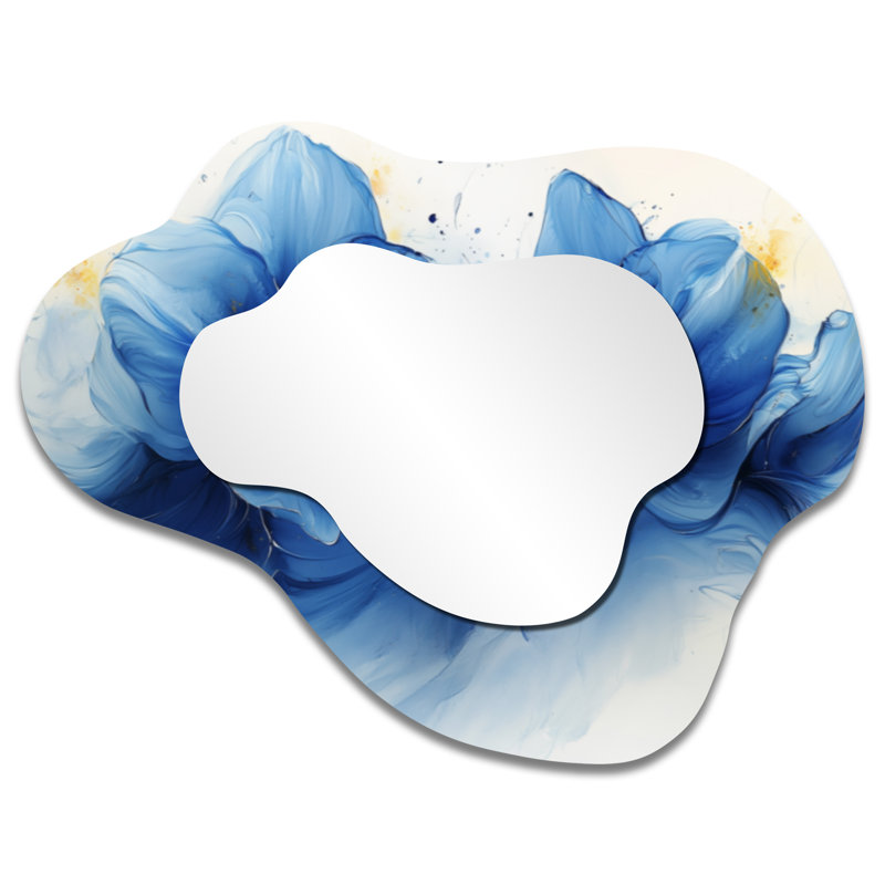 Blanc sur velours bleu jonquilles Bloom I, 27 po x 35 po