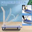 Heavy Duty Foldable Push Cart Dolly with 360 Degree Swivel Wheels 286lbs Load Capacity for Loading and Storage (Blue)