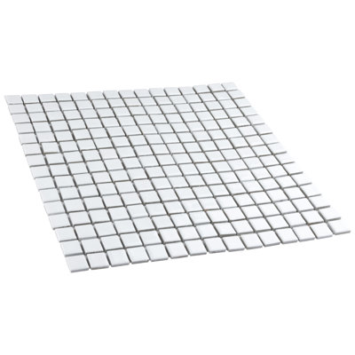 Hudson Edge White 12-1/4" x 12-1/4" Porcelain Mosaic Tile