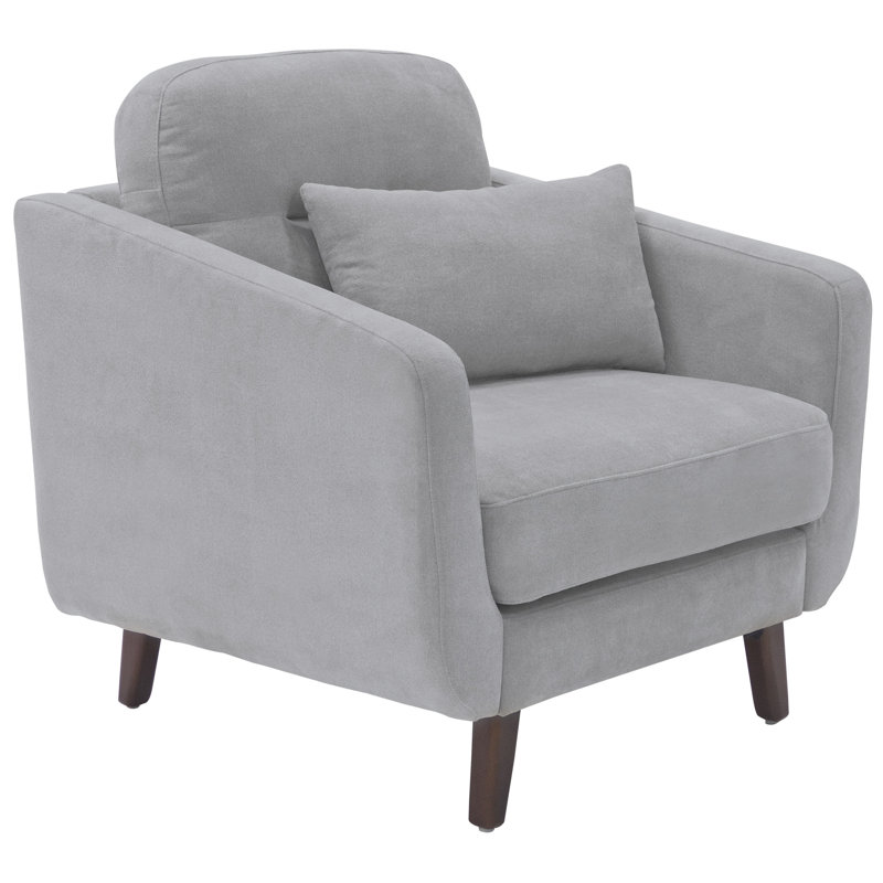 Serta Sierra 34.5" Wide Tufted Polyester Armchair, Smoke Gray