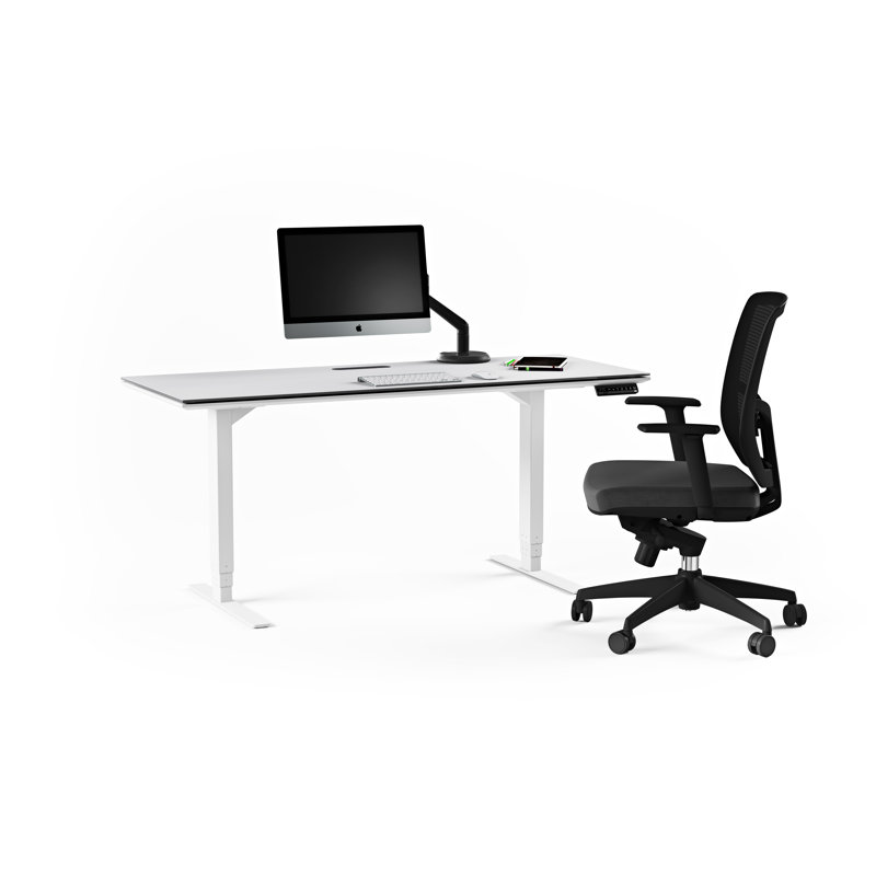 Centro Height Adjustable Computer Desk, 24.75" H x 66" W x 30" D