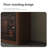35.43" Glass Wine Cabinet, Living Room Display Storage Cabinet, Luxury Home Organizer