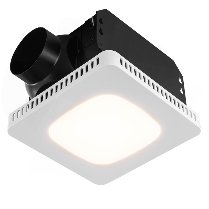 Ventilateur de salle de bain pour la salle de bain, ventilation à haute efficacité de 80 pi³ / min, moteur 100% cuivre à faible bruit et fonctionnement silencieux, ventilateur de salle de bain écoénergétique, besoin d'un accès au grenier, pour divers plafonds