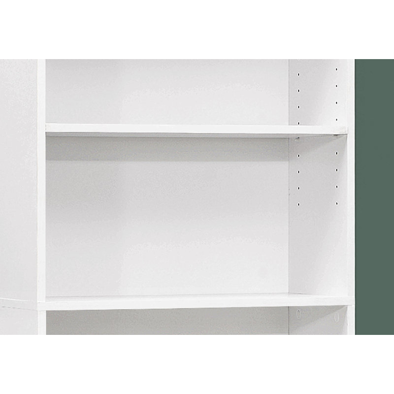 Bookshelf, Bookcase, 6 Tier, 72"H, Office, Bedroom, Laminate, Transitional, White