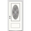 Petite porte d'entrée pré-suspendue ovale en fibre de verre 2 panneaux Grace-1987408874-1904473453