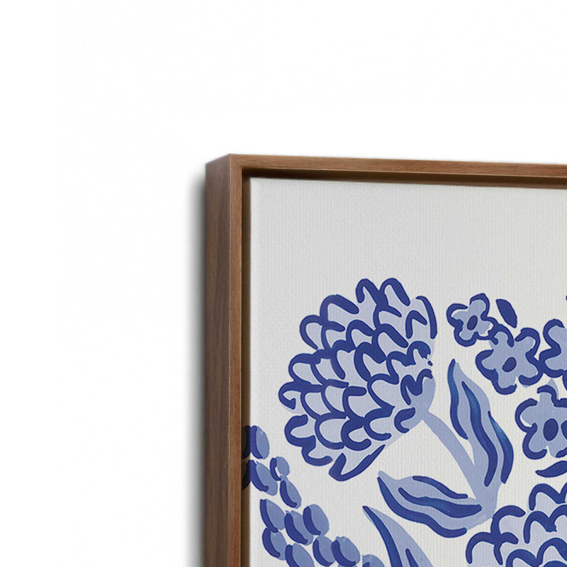 «Blue Reverie III» par Laura Marshall, reproduction d'art, H 16 po x l 12 po, Cadre flottant, Brun